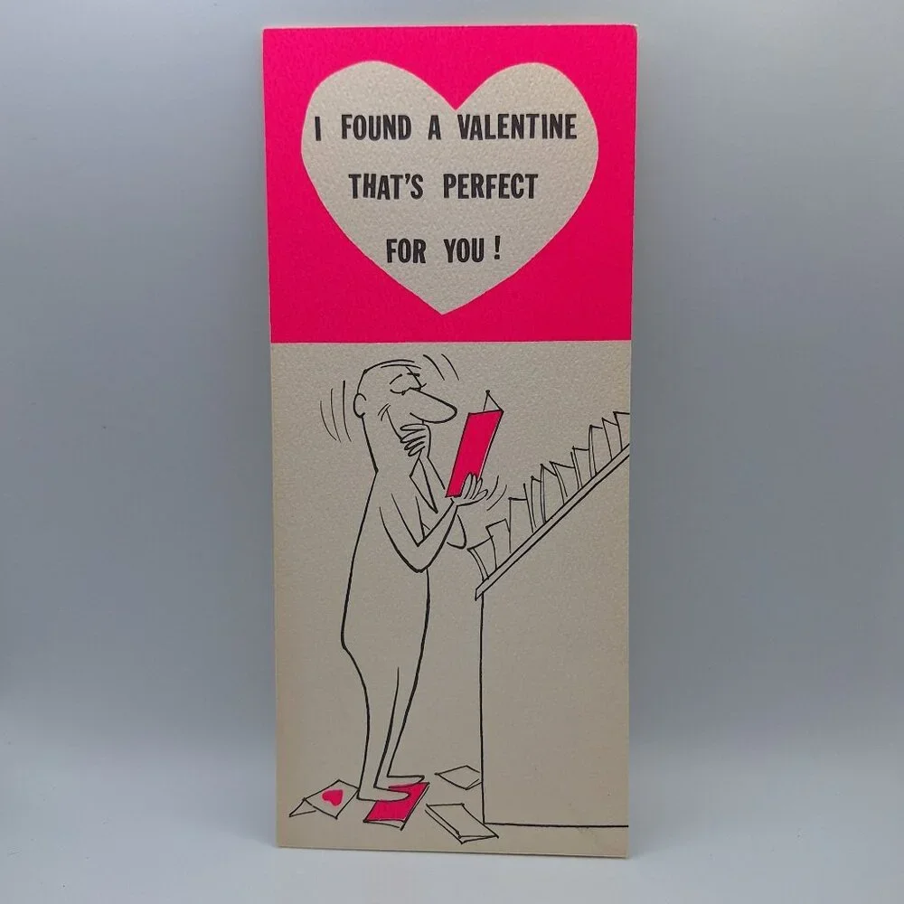 Hallmark Vintage Funny Valentine Card Humor Message Contemporary‎ Design
